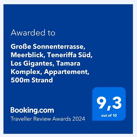 Ocean View, Grosse Sonnenterrasse, Meerblick, Tamara Komplex, Teneriffa Sued, Gigantes, 500m Strand, Pool, 300m Zum Ort, Ruhig * Acantilado de los Gigantes